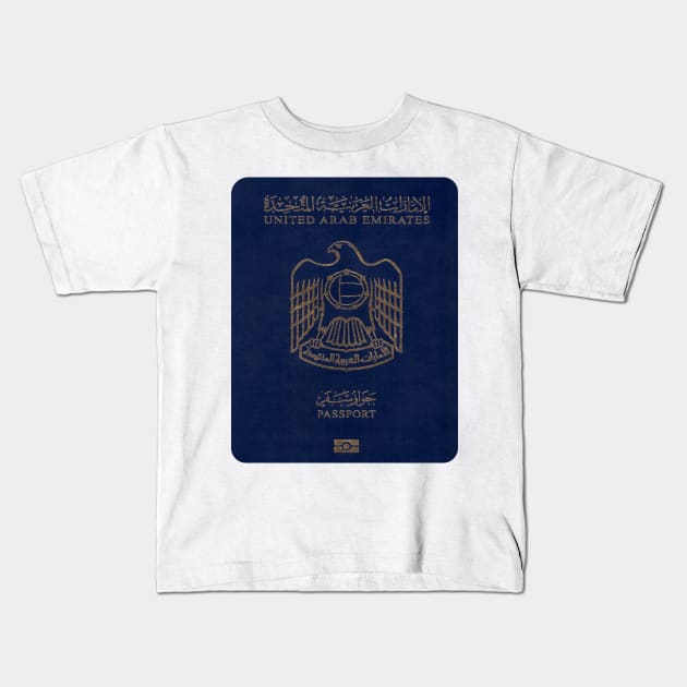 United Arab Emirates Passport Cover Kids T-Shirt by Islanr